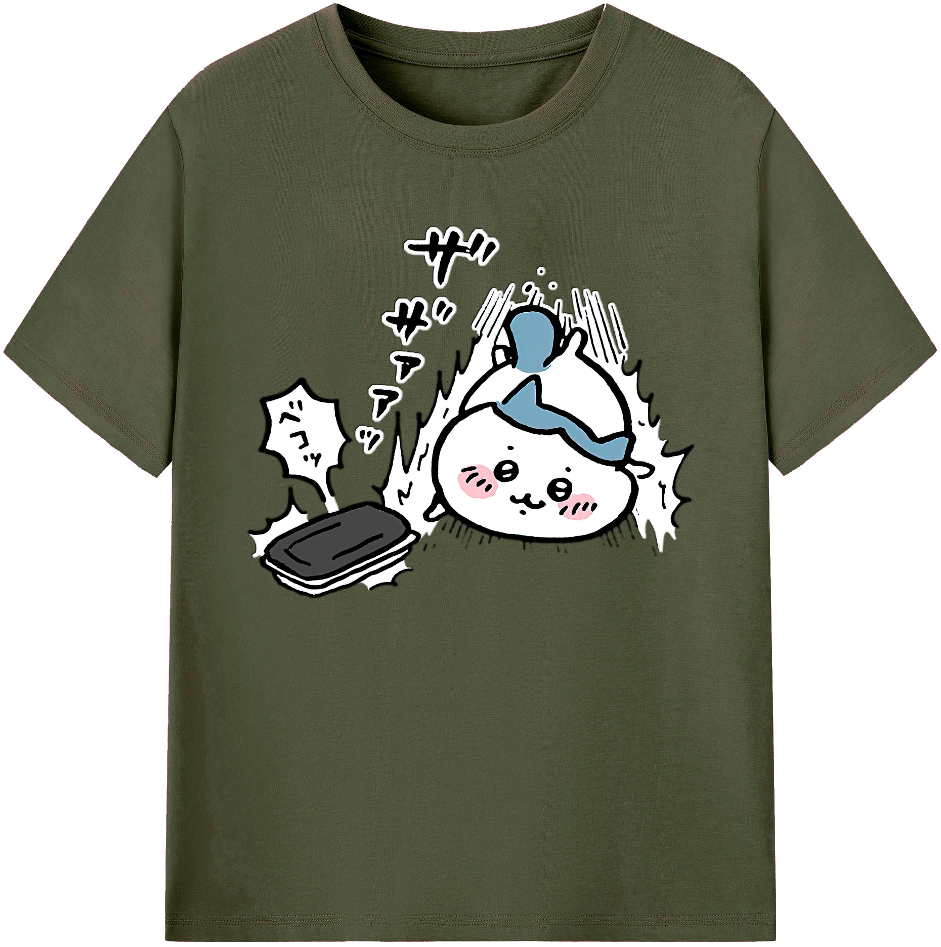 （画像用） ちいかわ ハチワレ Chii-kawa hachiware 綿100％ メンズ半袖Tシャツ｜肌触りやわらか＆通気性